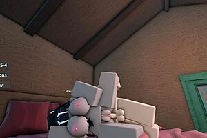 Fucking my wife in a cozy cabin, a thrilling Roblox experience