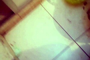 My wife's solo play on hidden camera caught en el_bano