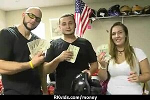 A soon to be sex fed teen FEELS his desperate desire for cash